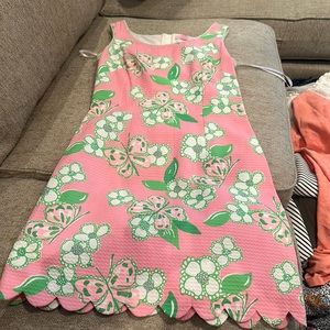 Pink and green and white Lily Pulitzer dress